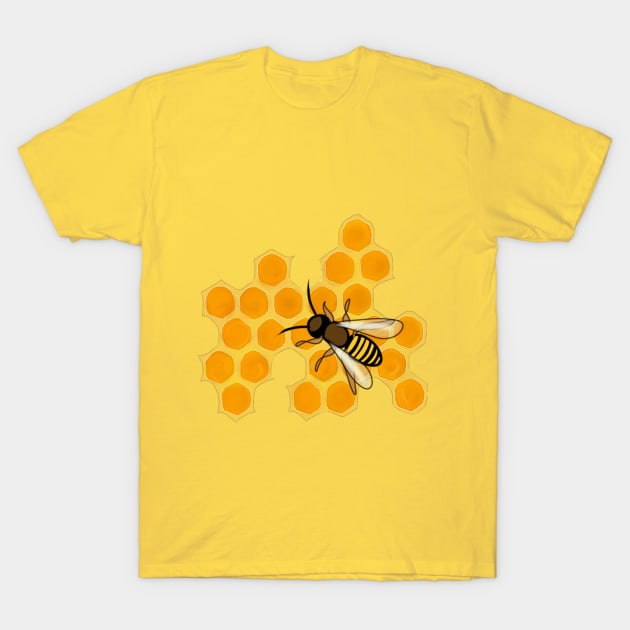 Honey & Bee T-Shirt by Dandy Doodles